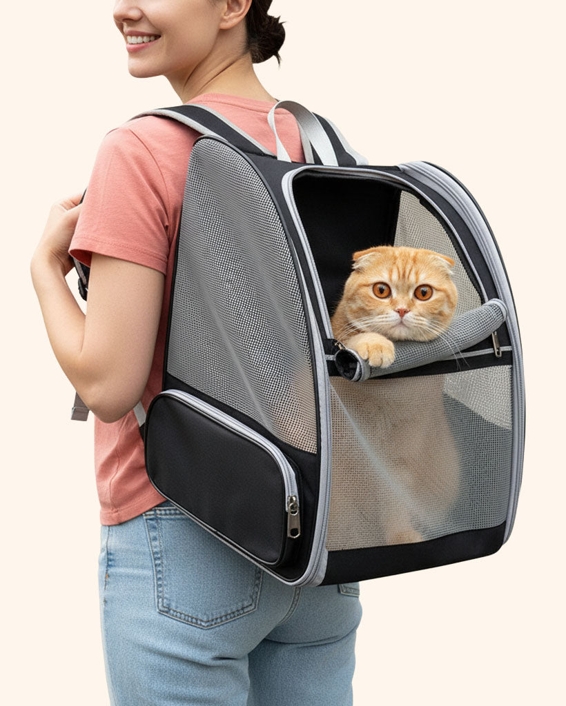 PurryGO - Triple Airflow Backpack Carrier For Small Pets