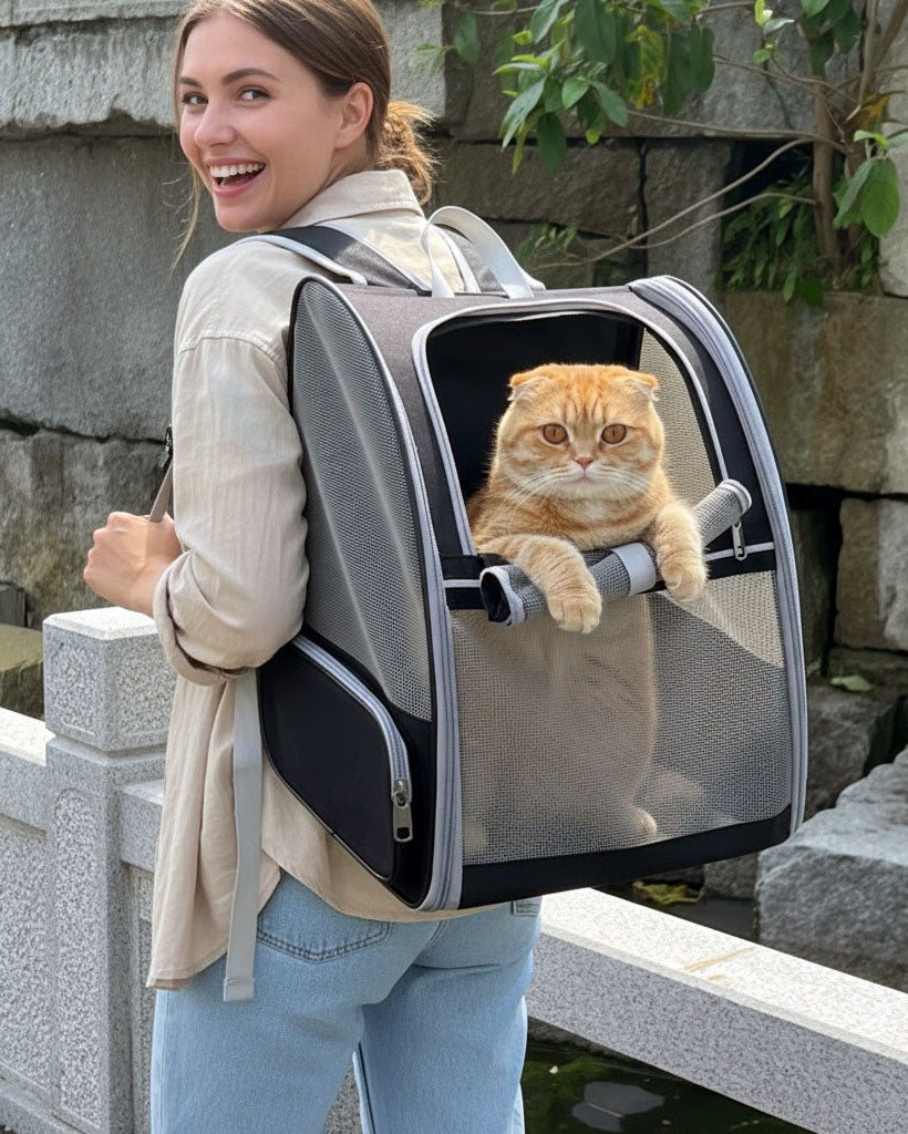 PurryGO - Triple Airflow Backpack Carrier For Small Pets