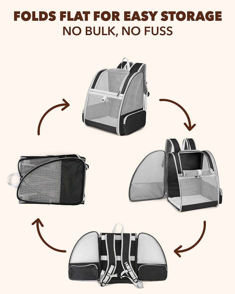 PurryGO - Triple Airflow Backpack Carrier For Small Pets