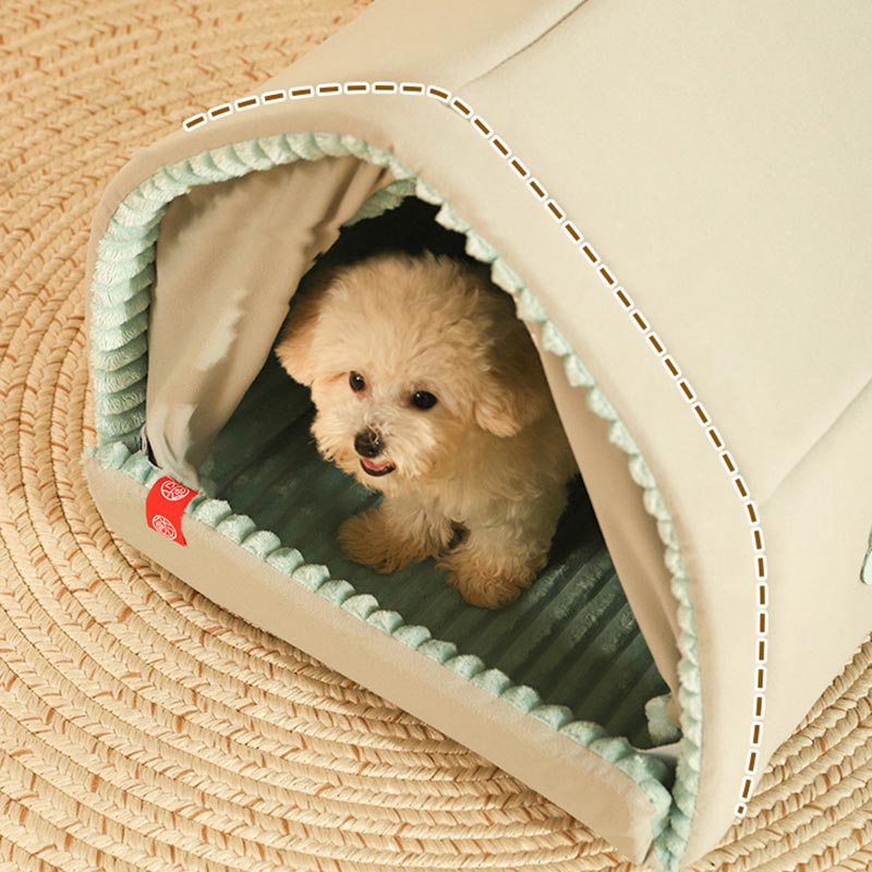 Tent - Plush Pet House with Curtains For Small Dogs or Cats