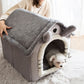 Gray Rabbit - Plush Indoor Pet House-Bed For Sleeping