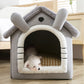 Gray Rabbit - Plush Indoor Pet House-Bed For Sleeping