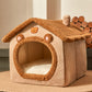 Bear - Soft Plush Pet Indoor House-Bed