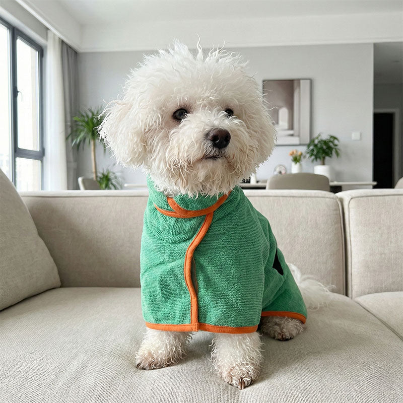 Dog Ultra-Absorbent Microfiber Bathrobe